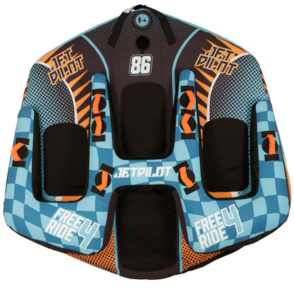 Jetpilot Freeride JP4 4-Person Inflatable Towable Ski Tube (Blue/Orange)