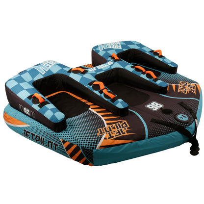 Jetpilot Freeride JP4 4-Person Inflatable Towable Ski Tube (Blue/Orange)