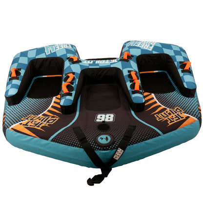 Jetpilot Freeride JP4 4-Person Inflatable Towable Ski Tube (Blue/Orange)