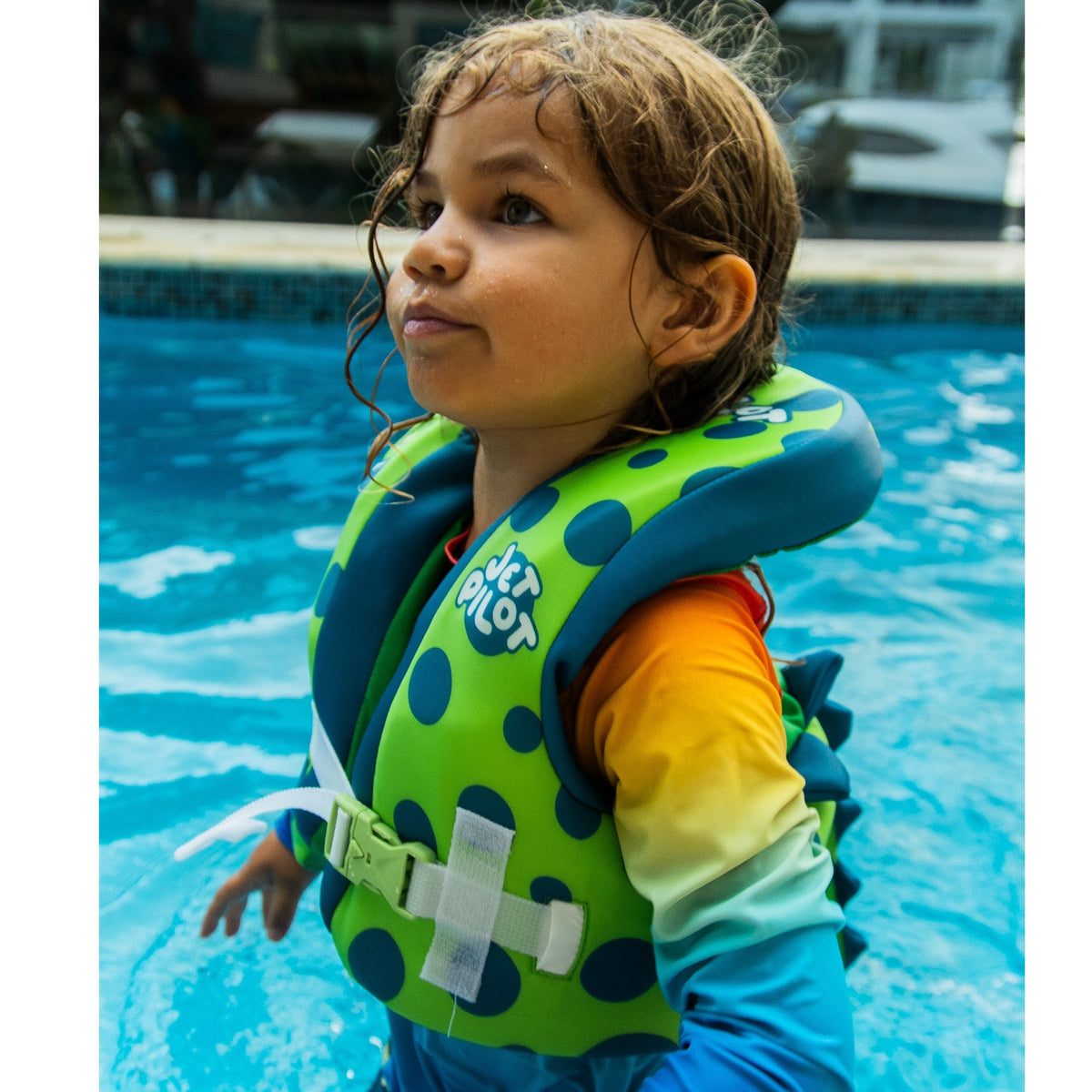Jetpilot Paddle Pal Splash Kids Swimming Aid and L50S Life Vest (Green)