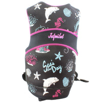 Jetpilot Cause Front Entry Toddlers Life Vest Black/Pink Size 3-4 for 2-3yo