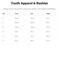 Jetpilot Girls/Youth UPF50+ Long Sleeve Lycra Pull-Over Rashie (Purple)