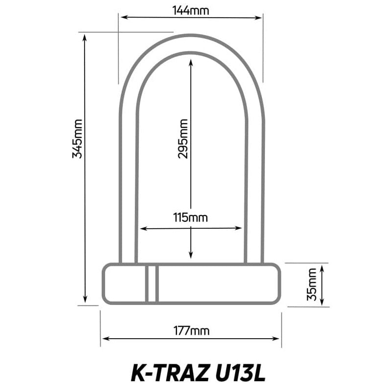 Zefal K-Traz U13L Steel Keyed Bike U-Lock (Large)