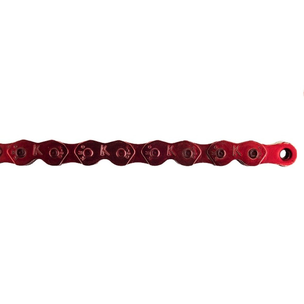 Bike Chain KMC K710 BMX Freestyle Single Speed 1/2" x 1/8" x 112 Links (Red)