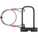 Zefal K-Traz U13 Steel Bike Combination Code U-Lock with 120cm Steel Cable