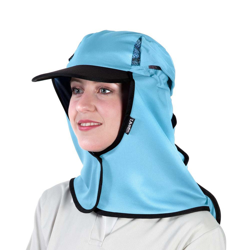 Uveto Kalahari Micro Mesh UV Legionnaire Hat and Neck Shade (Aqua)