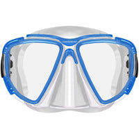 Mirage Platinum Adult Silicone Twin Lens Snorkelling Mask (Blue)