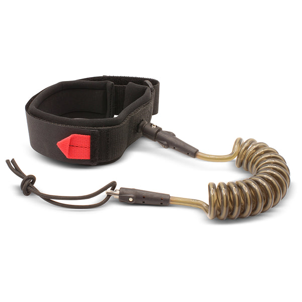 Maddog 1.2m Coiled Bicep Bodyboard Strap Leash (Black)