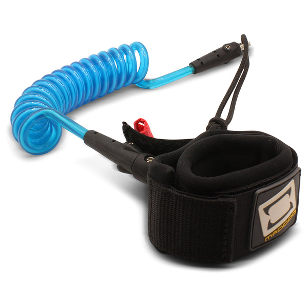 Maddog 1.2m Coiled Bicep Bodyboard Strap Leash (Blue)