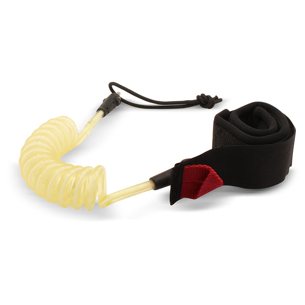 Maddog 1.2m Coiled Bicep Bodyboard Strap Leash (Clear)