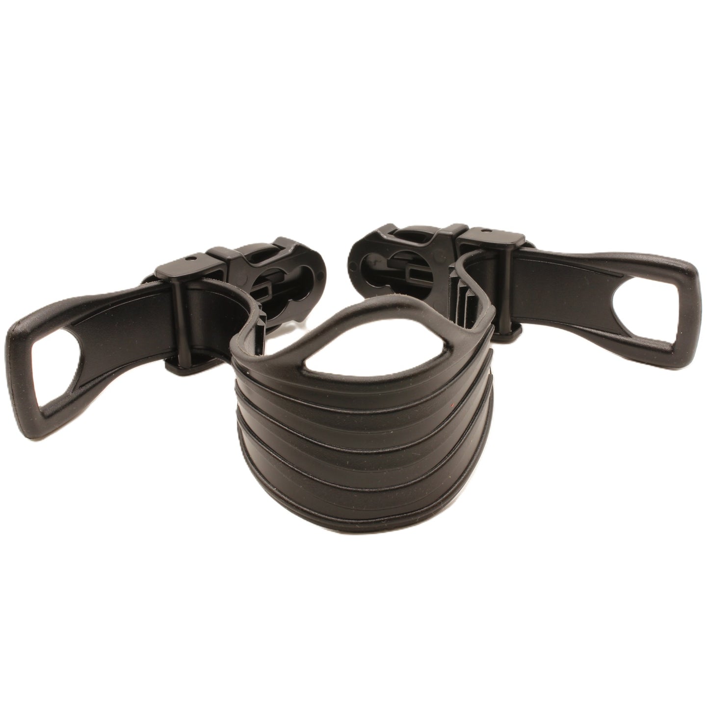 Mirage Replacement Fin Buckle and Strap Ring Pull Pair - Adult Black