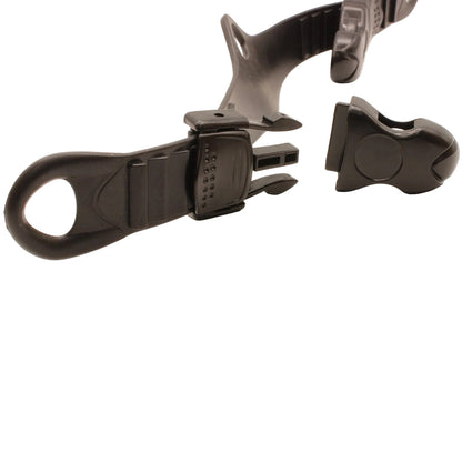 Mirage Replacement Fin Buckle and Strap Ring Pull Pair - Adult Black