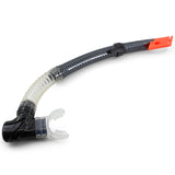 Adult Carbon Fibre Look Silicone Snorkel with Enclosed Purge