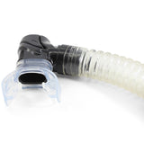 Adult Carbon Fibre Look Silicone Snorkel with Enclosed Purge