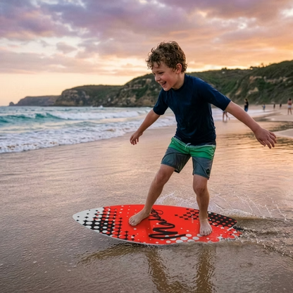 Maddog Grip Deck 41" Wood Core Skimboard with Padded EVA Deck (Red)