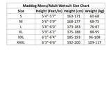 Maddog Men's 2mm Neoprene Springsuit Wetsuit (Black)