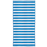 Mirage 75 x 150cm Blue and White Stripe Foldable Woven Beach Mat