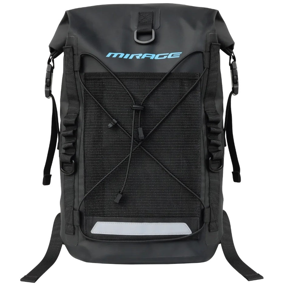 Mirage 22-Litre Waterproof Roll-Top PVC Dry Bag Backpack (Black)