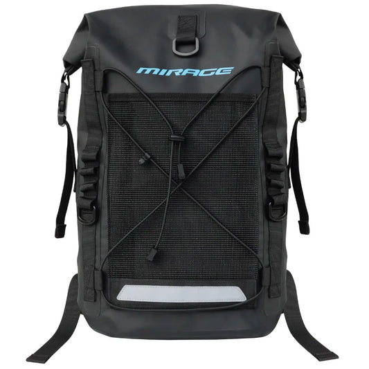 Mirage 22-Litre Waterproof Roll-Top PVC Dry Bag Backpack (Black)