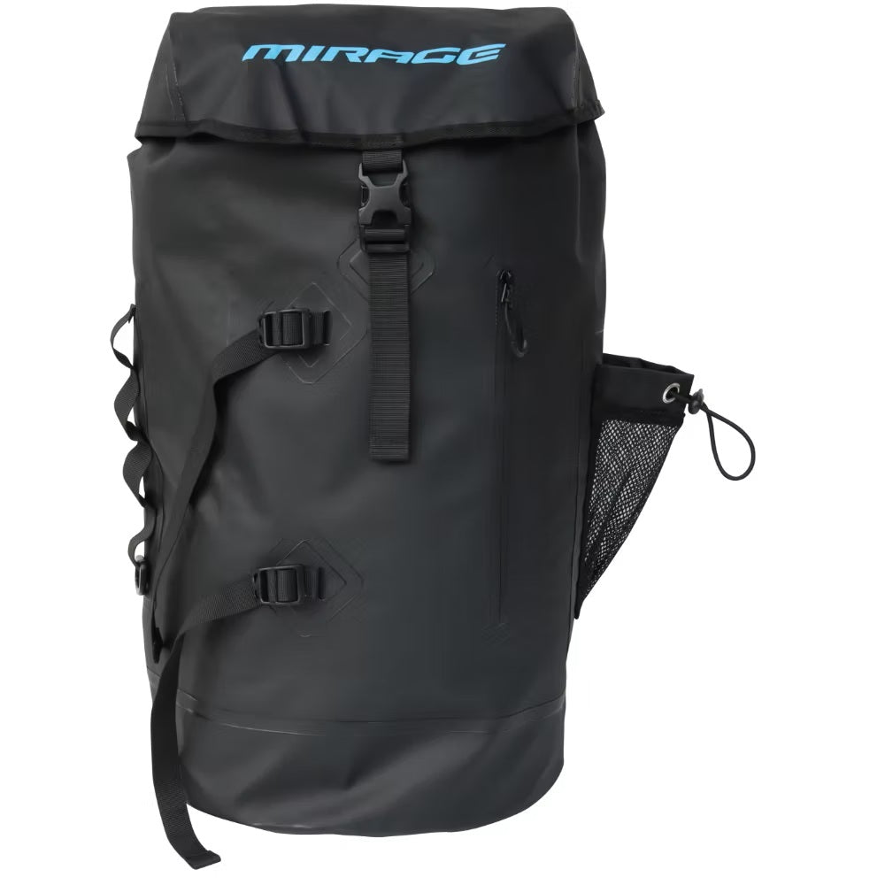 Mirage Deluxe 35-litre Waterproof Roll-Top PVC Dry Bag Backpack Black