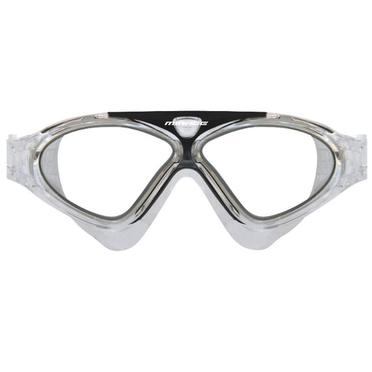 Mirage Lethal Black Adult Oversize Swimming Goggles with Silicone Ear Plugs