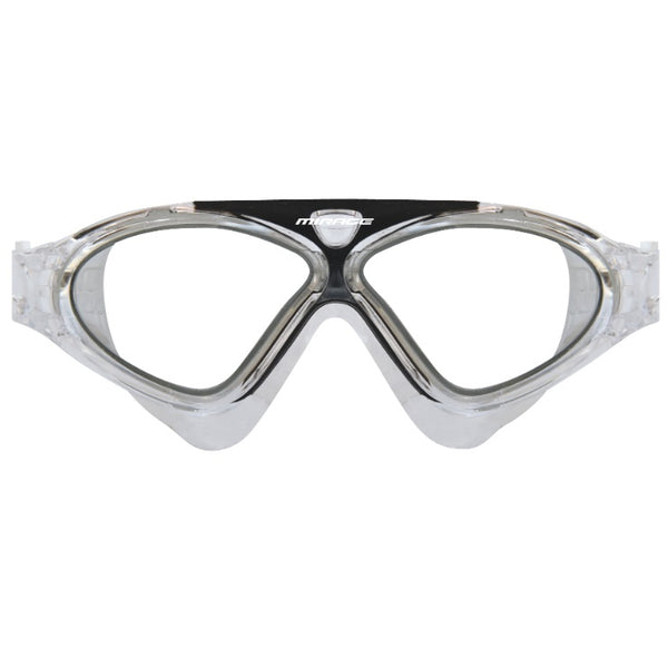 Mirage Lethal Black Adult Oversize Swimming Goggles with Silicone Ear Plugs