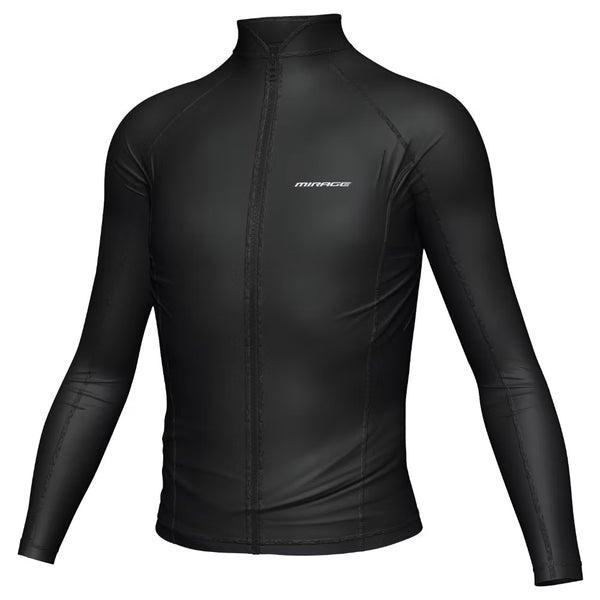 Mirage Unisex Kids/Teens Zip Up Long Sleeve Lycra Rash Shirt Black