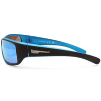 North Beach Perch Black Neon Blue/Blue Mirror Polarised Unisex Sunglasses 70326