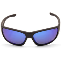 North Beach Galjeon Matte Black/Blue Mirror Polarised Unisex Sunglasses 79595