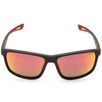 North Beach Tako Matte Black/Red Mirror Unisex Polarised Sunglasses