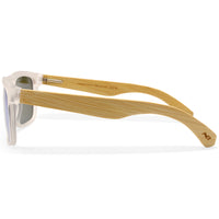 North Beach Comber Matte Crystal/Ice Blue Mirror Polarised Unisex Sunglasses 70716