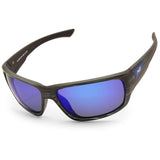 North Beach Quinn Crystal Black Stripe/Blue Mirror Polarised Unisex Sunglasses