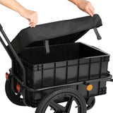 Proseries Black 2-in-1 Bicycle Cargo trailer and Hand Cart Trolley