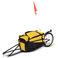 ProSeries Yellow Single Wheel 30kg Capacity Cargo Storage Bicycle Trailer