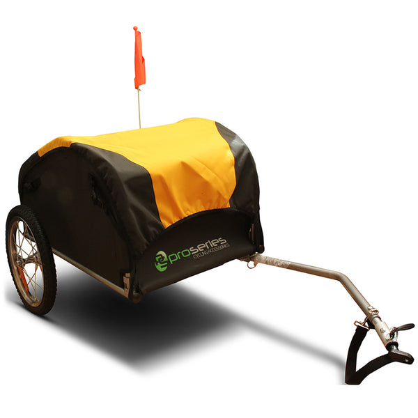 ProSeries Dual Wheel Cargo Storage Bicycle Trailer (Black/Yellow)
