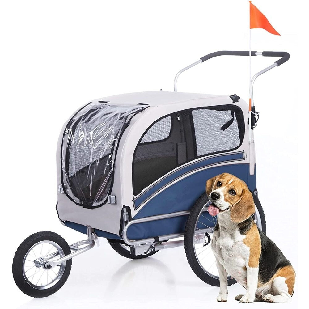 ProSeries Blue 40kg Capacity Bicycle Dog and Pet Trailer and Jogger Combo