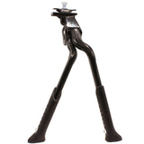Black Double Leg Centre Mount Adjustable Bicycle Kickstand Suits 24-28 Inch Bikes
