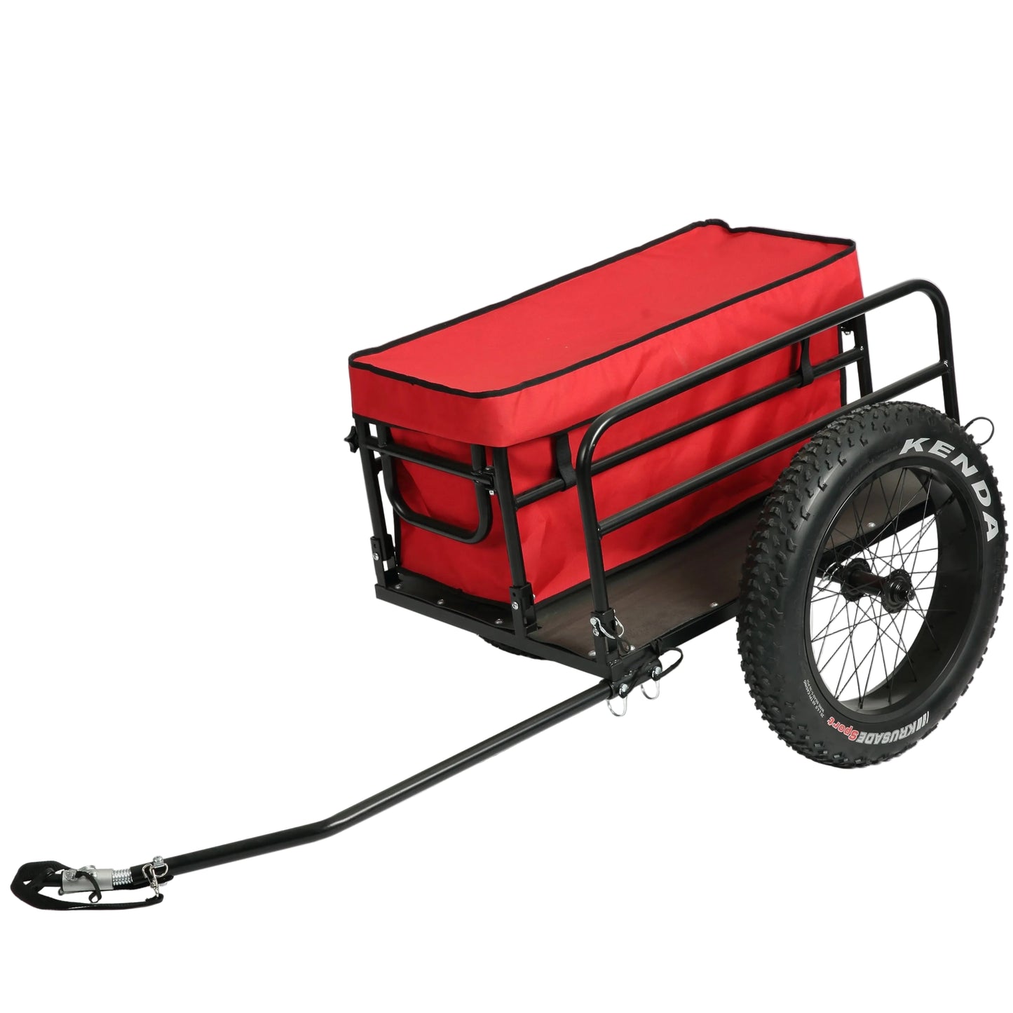 Proseries Red 2-in-1 Fat Wheel Bike Cargo Trailer and Beach Trolley