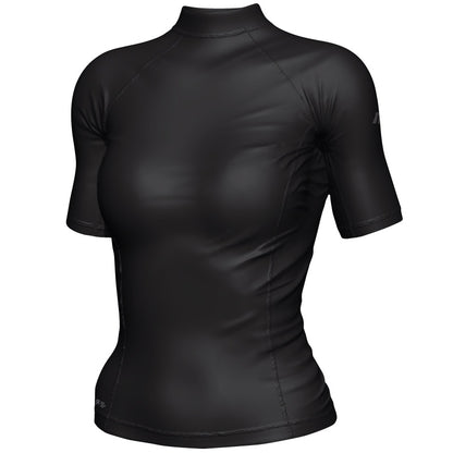 Mirage Womens Short Sleeve Lycra Rash Shirt Top (Black)