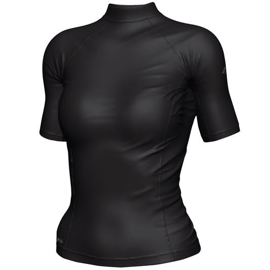Mirage Womens Short Sleeve Lycra Rash Shirt Top (Black)