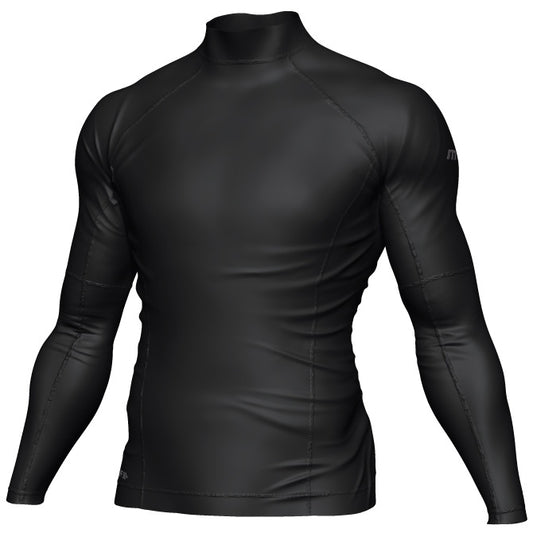 Mirage Men's Long Sleeve Lycra Rash Shirt Top (Black)