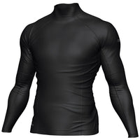 Mirage Men's Long Sleeve Lycra Rash Shirt Top (Black)