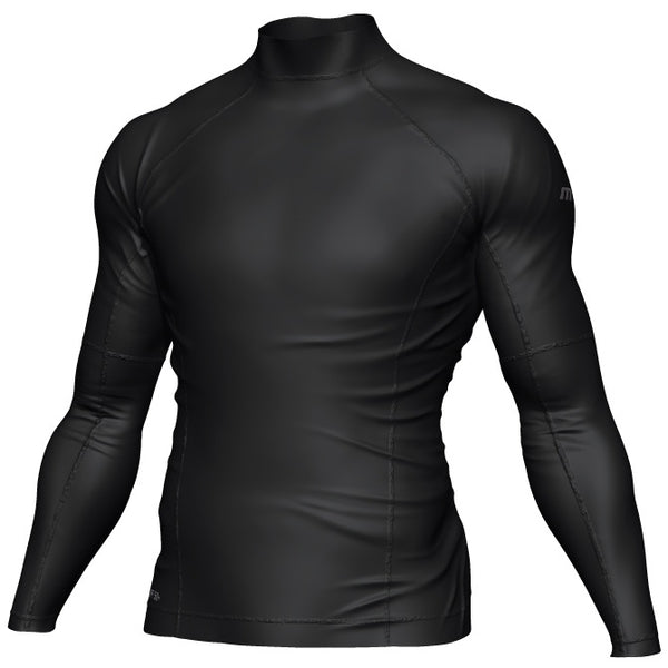 Mirage Men's Long Sleeve Lycra Rash Shirt Top (Black)