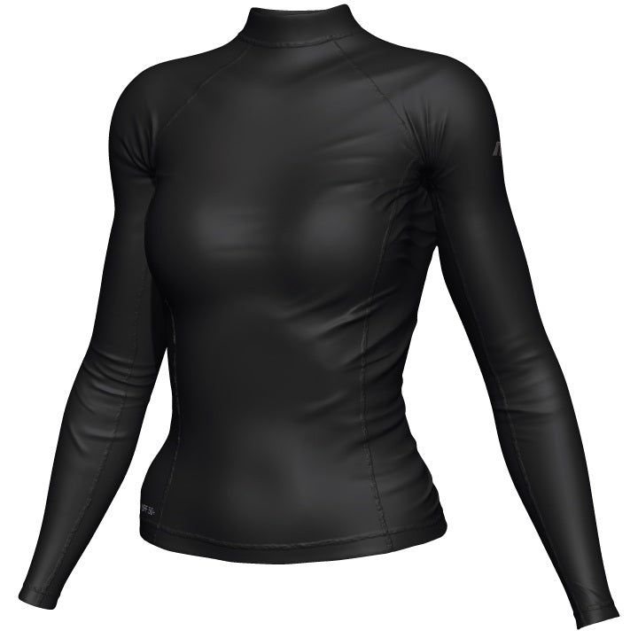 Mirage Womens Long Sleeve Lycra Rash Shirt Top (Black)