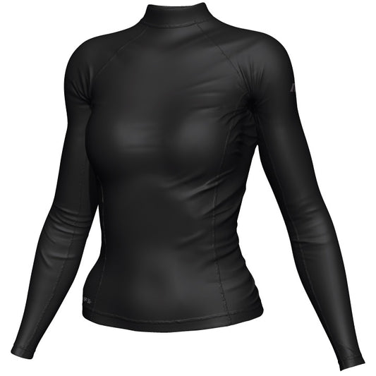 Mirage Womens Long Sleeve Lycra Rash Shirt Top (Black)