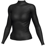 Mirage Womens Long Sleeve Lycra Rash Shirt Top (Black)