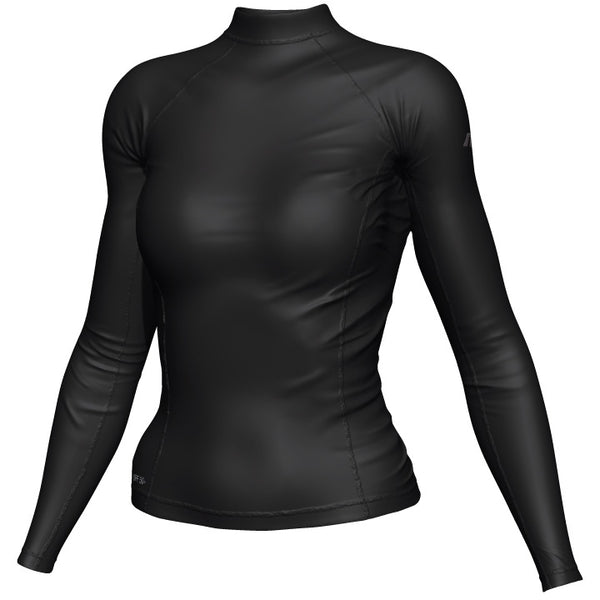 Mirage Womens Long Sleeve Lycra Rash Shirt Top (Black)