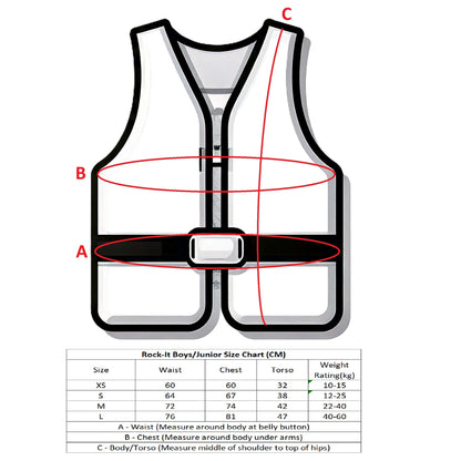 Riders Inc Rock-It Blue Neoprene Junior Boys/Kids Life Jacket Buoyancy Flotation Vest