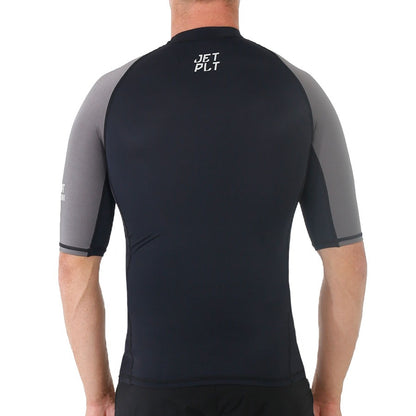 Jetpilot Flight Men's Short Sleeve Rashie Size L (Black)