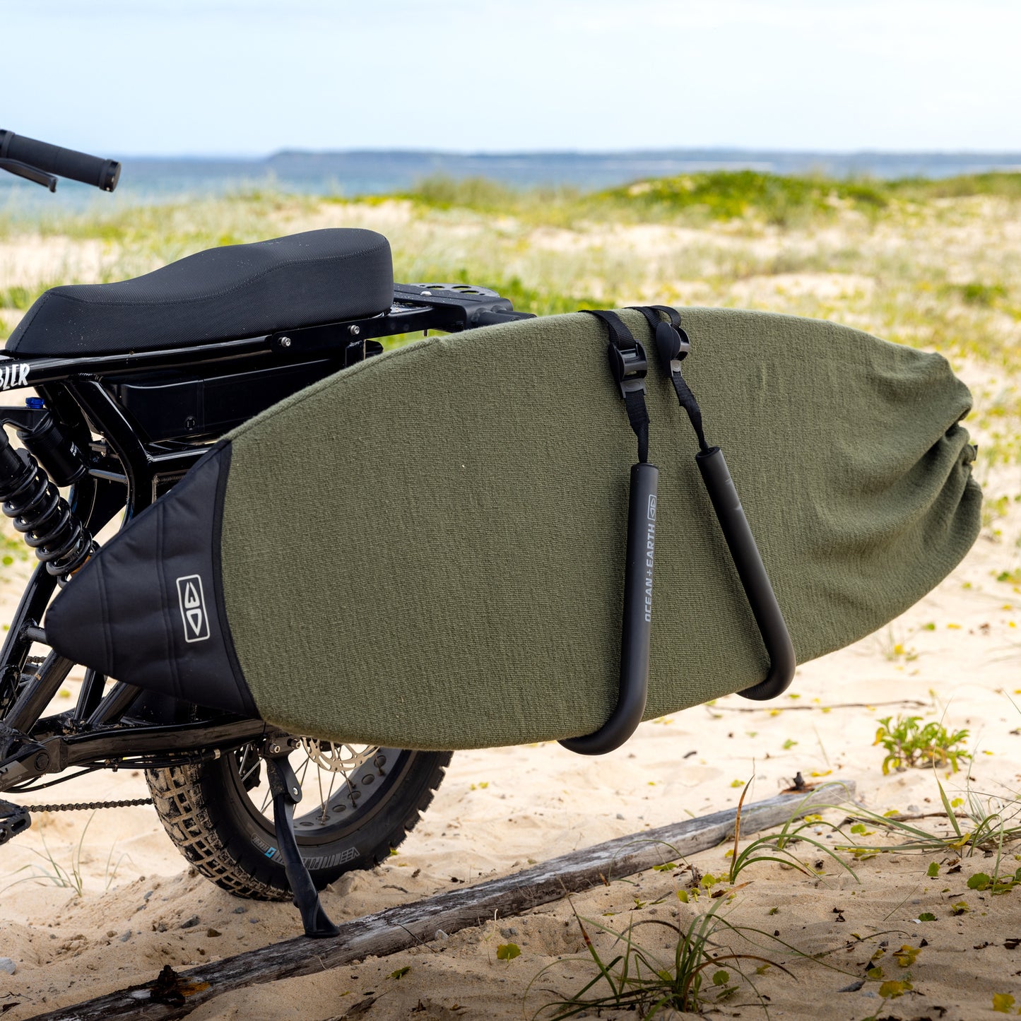 Ocean & Earth Moped Scooter or Fat Bike Side Mount Surfboard Rack